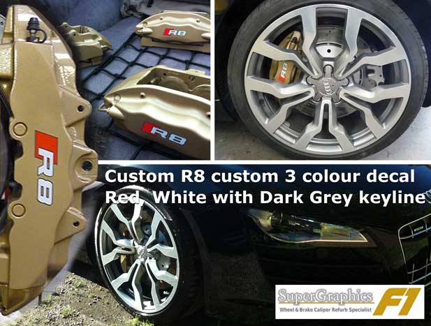 Audi R8 custom  brake caliper decal sticker
