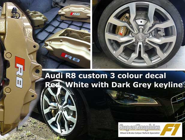 Audi R8 custom  brake caliper decal sticker