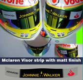 Hamilton Santander Mclaren matt visor