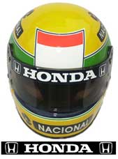 Ayrton Senna Lotus Honda Mclaren Honda visor strip