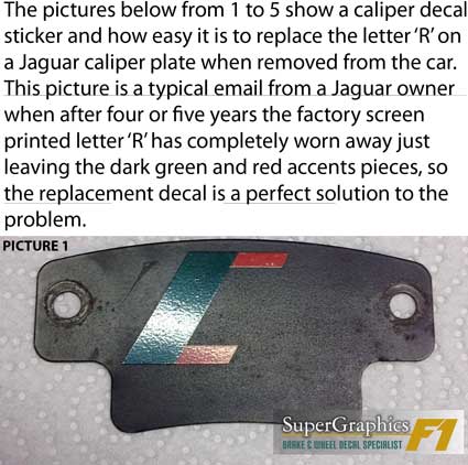 XKR 2010 brake caliper plate