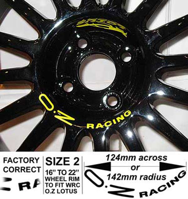 OZ racing WRC wheel centre decal